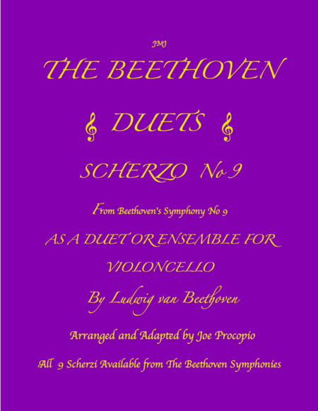 The Beethoven Duets For Cello Scherzo No 9 Sheet Music