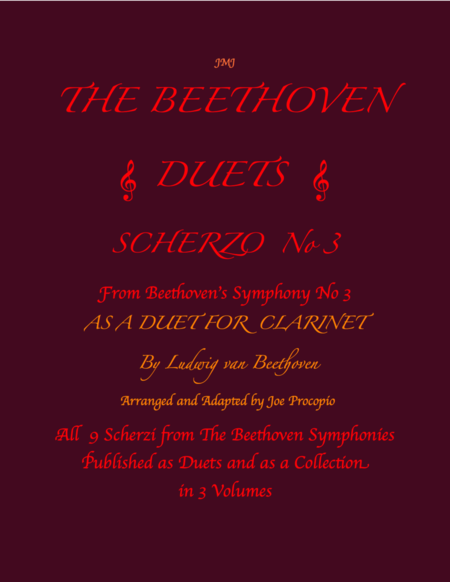 The Beethoven Duets For Clarinet Scherzo No 3 Sheet Music