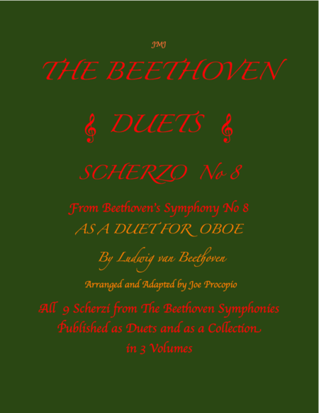 Free Sheet Music The Beethoven Duets For Oboe Scherzo No 8