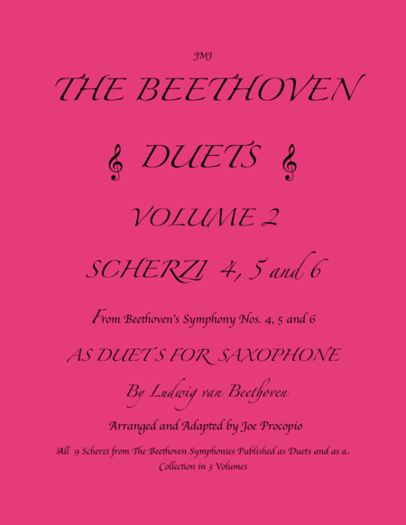 Free Sheet Music The Beethoven Duets For Saxophone Volume 2 Scherzi 4 5 And 6