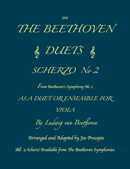 The Beethoven Duets For Viola Scherzo No 2 Sheet Music