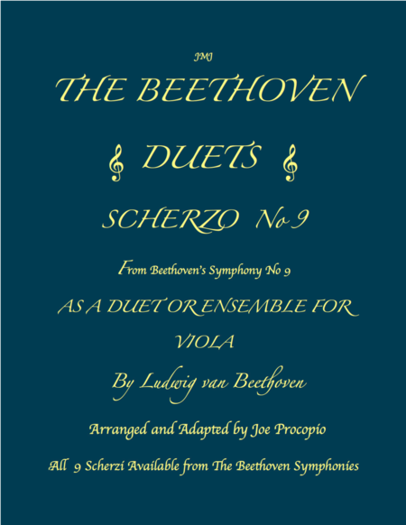 Free Sheet Music The Beethoven Duets For Viola Scherzo No 9