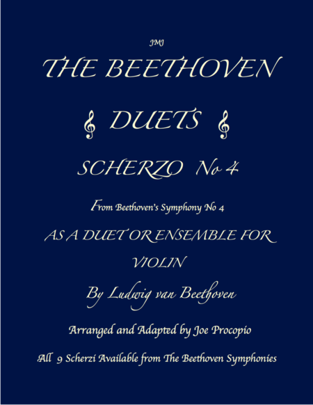 The Beethoven Duets For Violin Scherzo No 4 Sheet Music