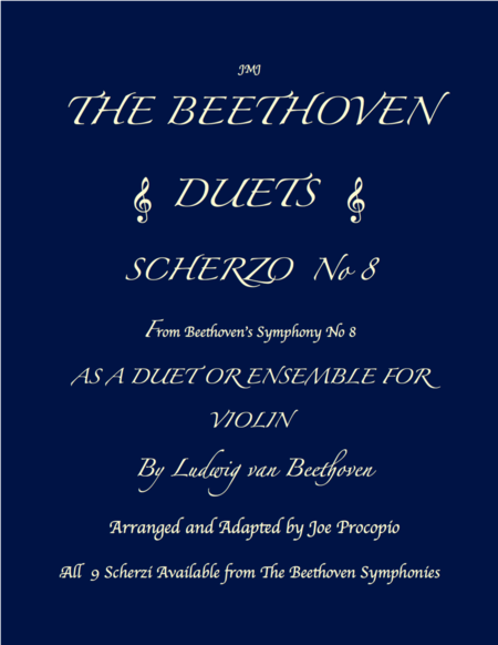 The Beethoven Duets For Violin Scherzo No 8 Sheet Music