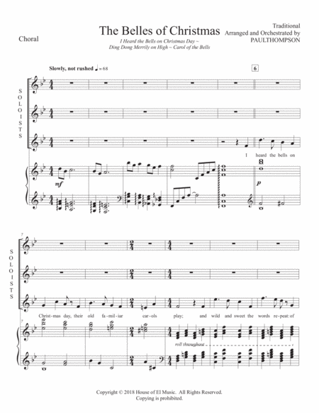 Free Sheet Music The Belles Of Christmas