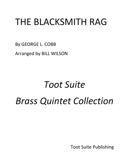 The Blacksmith Rag Sheet Music