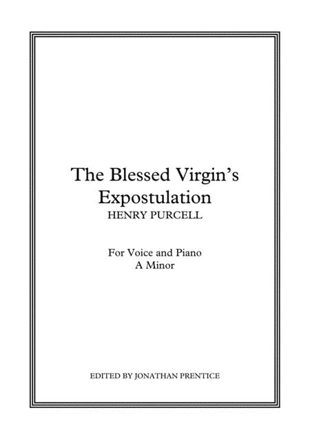 Free Sheet Music The Blessed Virgins Expostulation