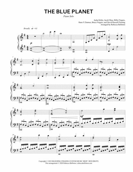Free Sheet Music The Blue Planet Piano Solo