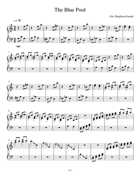 The Blue Pool Sheet Music