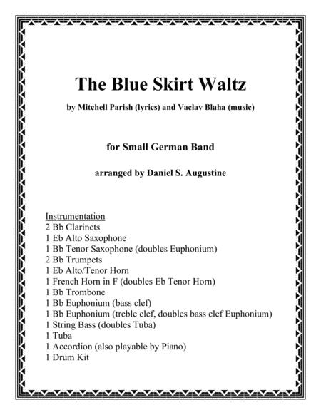 The Blue Skirt Waltz For Small German Band Sheet Music