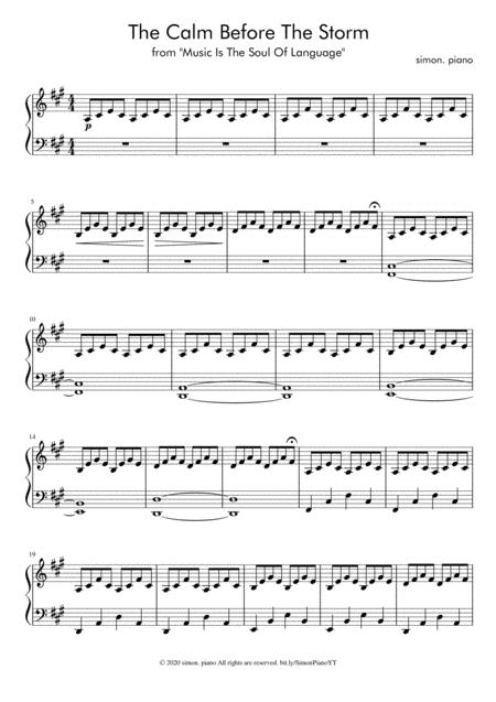 The Calm Before The Storm Sheet Music