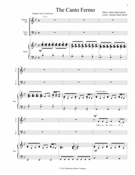 Free Sheet Music The Canto Fermo