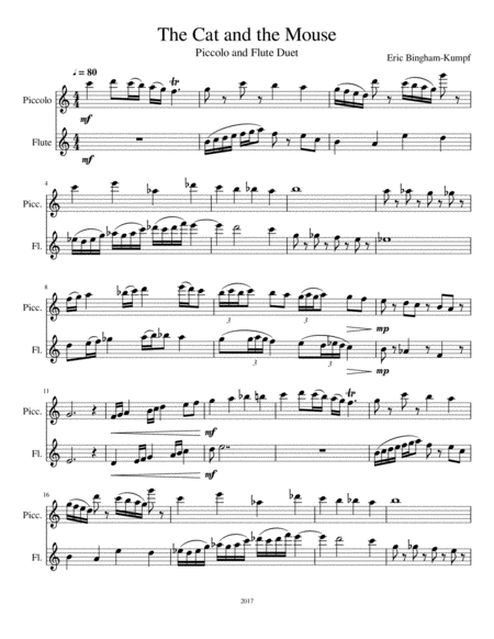 The Cat And The Mouse Sheet Music