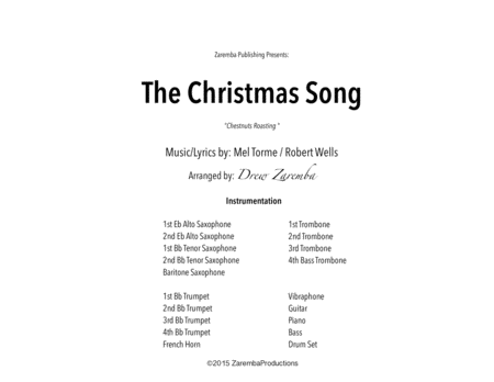 The Christmas Song Arr Drew Zaremba Sheet Music