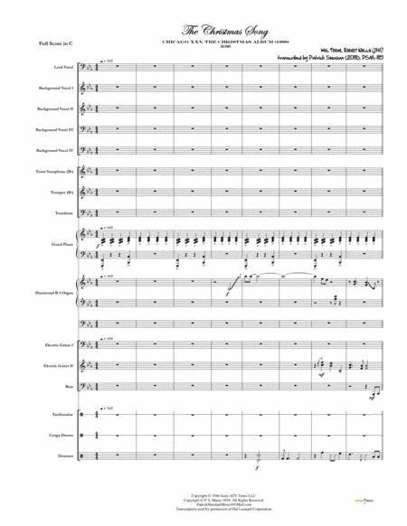 Free Sheet Music The Christmas Song Chicago Full Score Set Of Parts