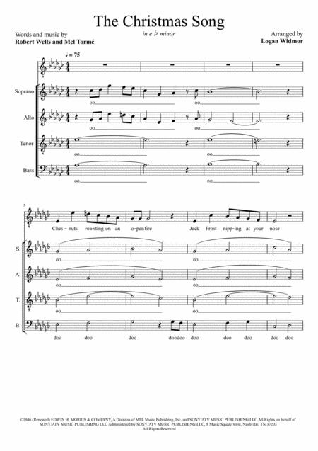 Free Sheet Music The Christmas Song In Eb Minor