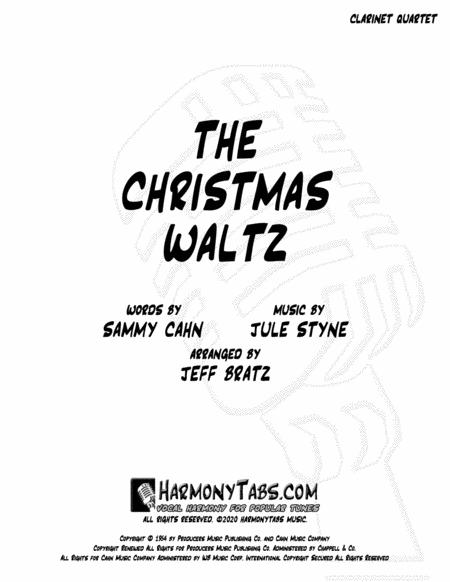 Free Sheet Music The Christmas Waltz Clarinet Quartet