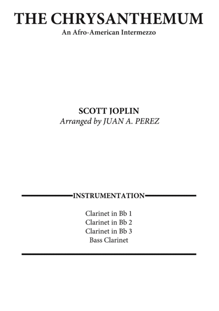 Free Sheet Music The Chrysanthemum