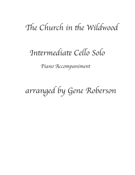 The Church In The Wildwood Cello Solo Sheet Music