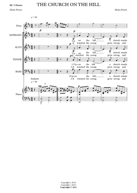 The Church On The Hill Sheet Music