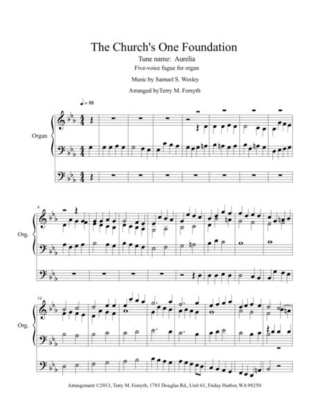 Free Sheet Music The Church One Foundation 5 Voice Fugue