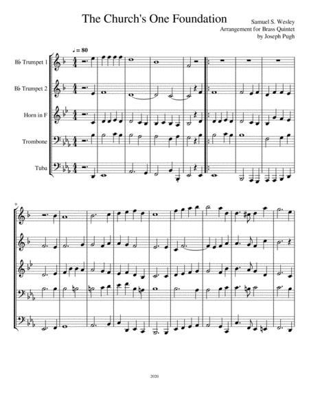 The Churchs One Foundation Brass Quintet Sheet Music