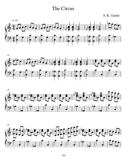 The Circus Piece For Organ Sheet Music