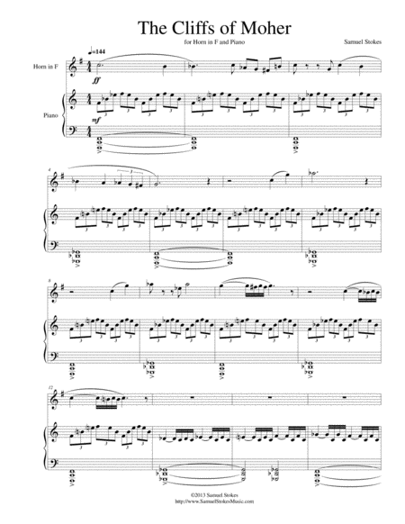 The Cliffs Of Moher For French Horn And Piano Sheet Music