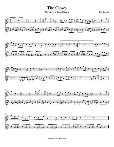 Free Sheet Music The Clown