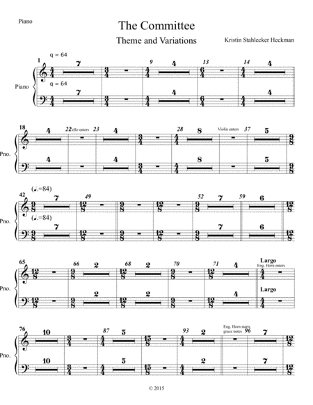 Free Sheet Music The Committee Piano