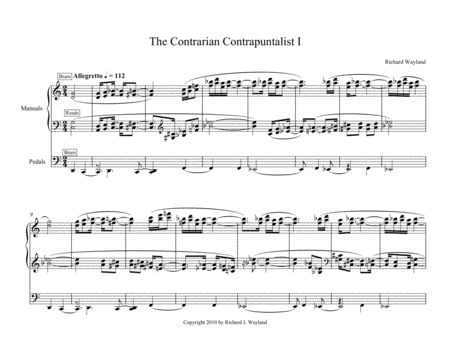 The Contrarian Contrapuntalist Sheet Music