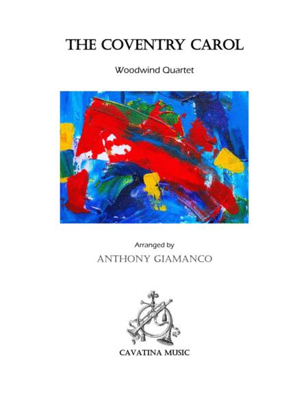 The Coventry Carol Woodwind Quartet Sheet Music