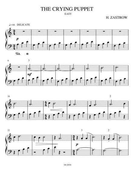 The Crying Puppet Sheet Music