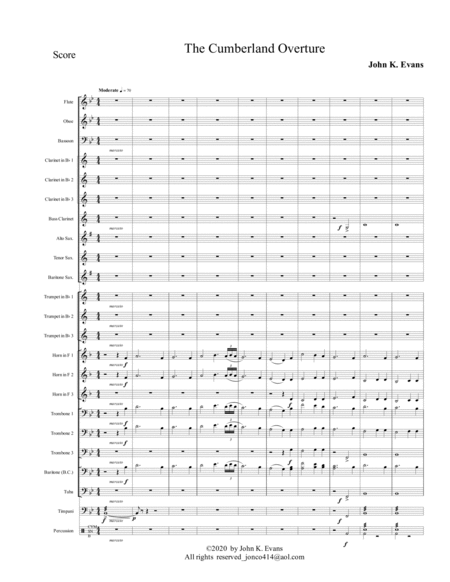 The Cumberland Overture Sheet Music