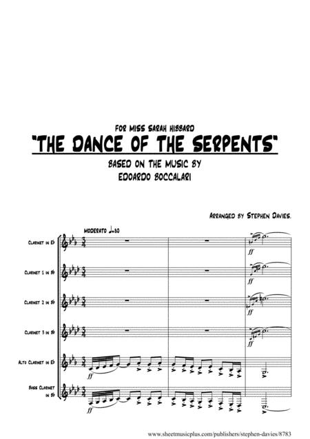 Free Sheet Music The Dance Of The Serpents By Edoardo Boccalari Arranged For Clarinet Sextet By Stephen Davies