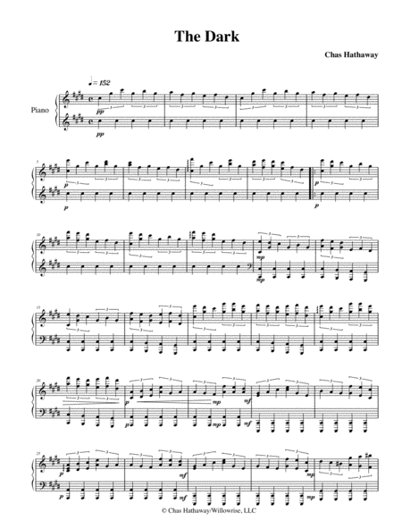 Free Sheet Music The Dark New Age Piano Solo By Chas Hathaway