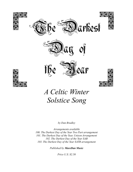 Free Sheet Music The Darkest Day Of The Year