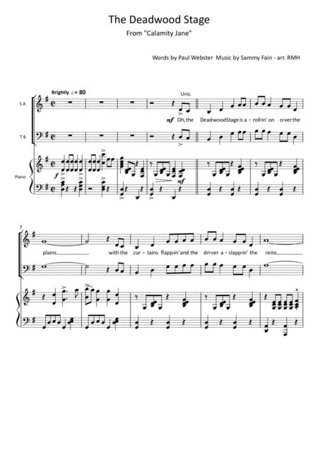 The Deadwood Stage Sab Sheet Music