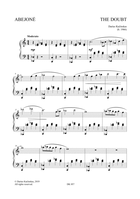 Free Sheet Music The Doubt