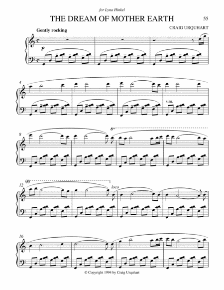 The Dream Of Mother Earth Sheet Music