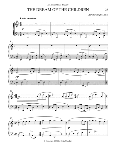 The Dream Of The Children Sheet Music