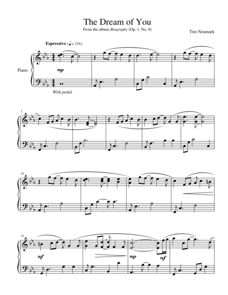 The Dream Of You Sheet Music