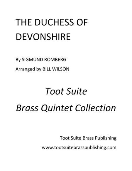 The Duchess Of Devonshire Sheet Music