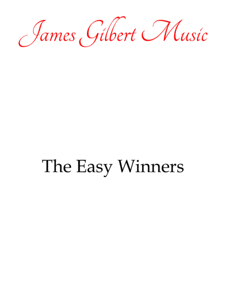 Free Sheet Music The Easy Winners Joplin