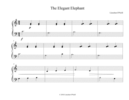 Free Sheet Music The Elegant Elephant