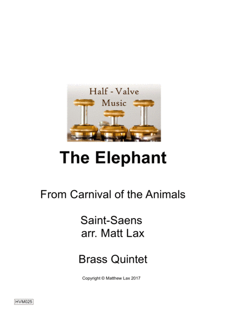 The Elephant From The Carnival Of The Animals Brass Quintet Sheet Music