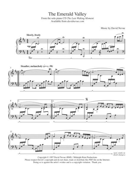 The Emerald Valley Sheet Music