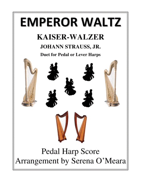 Free Sheet Music The Emperor Waltz Pedal Harp Score Parts