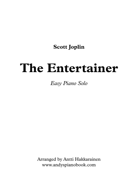 Free Sheet Music The Entertainer Easy Piano Solo