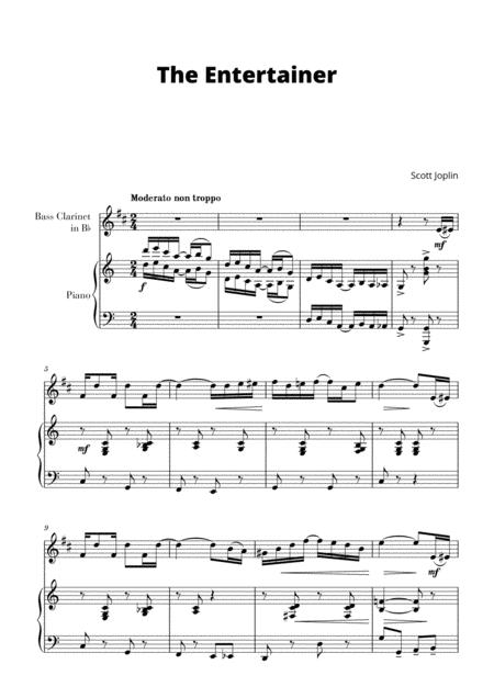 The Entertainer For Bass Clarinet And Piano Sheet Music